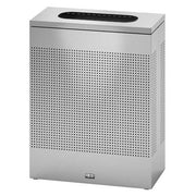 SILHOUETTE 22-1/2 gal Rectangular Indoor Metal Can, Stainless Steel, None, Stainless Steel