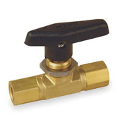 3/8" FNPT Brass Mini Ball Valve Inline