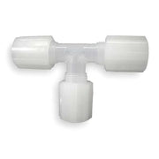 Union Tee,PFA and PVDF,Flare,3/8 In.