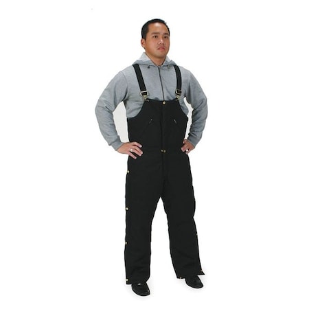 Arctic Bib Overall, 1000-Denier Cordura(R) Nylon, 12 oz Fabric Weight, 31 in Inseam, Black, 2XL