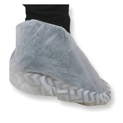 Shoe Covers, Polypropylene, Slip-Resistant Sole, Universale Size, White, 200 PK