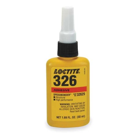 Acrylic Adhesive, 326 Series, Amber, 24 oz, Aerosol Can, No Mix Mix Ratio, 1 min Functional Cure