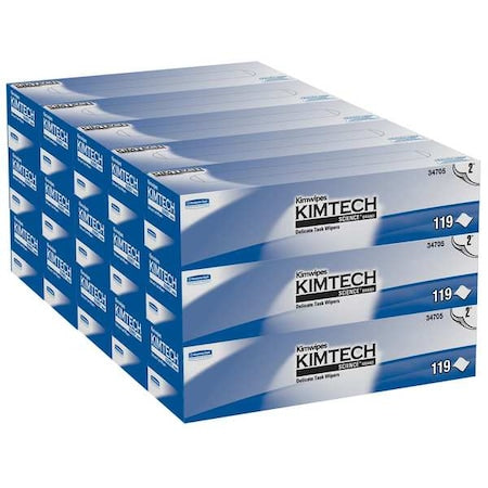 Kimwipes Delicate Task Wipers (34705), White, 2-Ply, 15 Pop-Up Boxes, 120 Sheets / Box, PK15