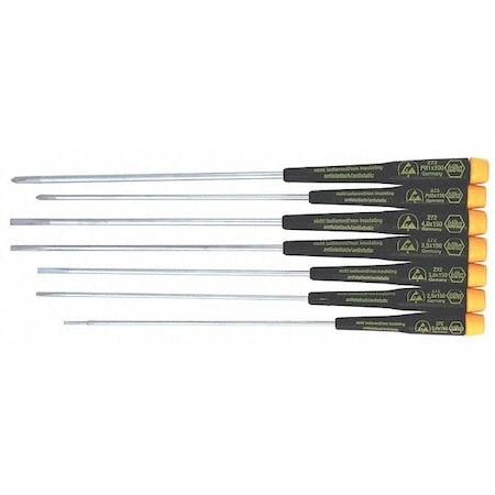 ESD Precision Screwdriver Set,Sl/Ph,7pcs