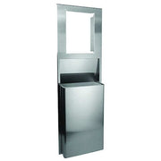 enMotion 10 gal Rectangular Indoor Metal Can, Silver, None, Stainless Steel, 17 1/4 in