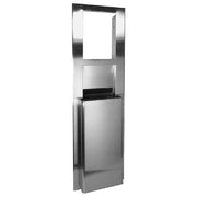 enMotion 9-1/2 gal Rectangular Indoor Metal Can, Silver, None, Stainless Steel, 17 1/4 in