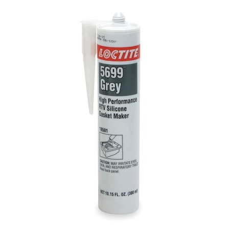 Oil and Water-Resistant, Noncorrosive RTV Gasket Maker, 300 mL, Gray