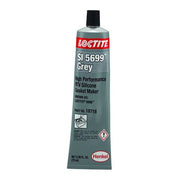Oil and Water-Resistant, Noncorrosive RTV Gasket Maker, 70 mL, Gray, Temp Range -75 to 625 Degrees F