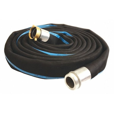 4" ID x 25 ft Rubber Water Discharge Hose BK