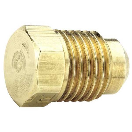 Plug,Brass,Tube,1/2 In.,3/4-16,PK10