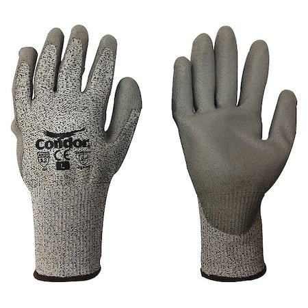 Cut Resistant Coated Gloves, Cut Level A2 ,Dipped ,Polyurethane ,Smooth ,S 1 PR