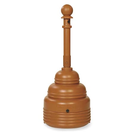 Cigarette Receptacle,4 gal.,Brown