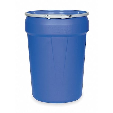 Open Head Transport Drum, Polyethylene, 30 gal, Unlined, Blue
