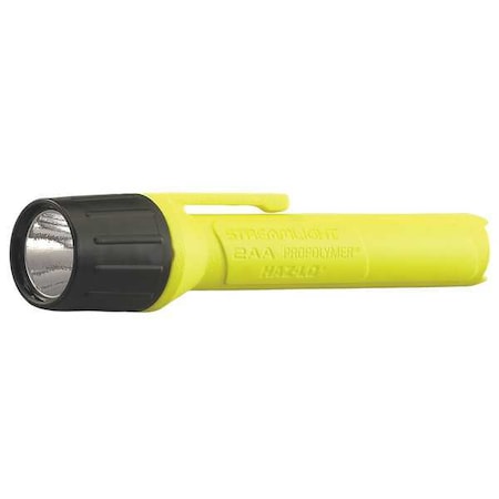 2AA ProPolymer HAZ-LO Flashlight, Led Yellow Industrial Handheld Flashlight, 65 lm
