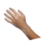 Duratouch34-725, Disposable Gloves, 3.00 to 3.99 mil Palm, Vinyl, Powder-Free, S (7), 100 PK, Clear