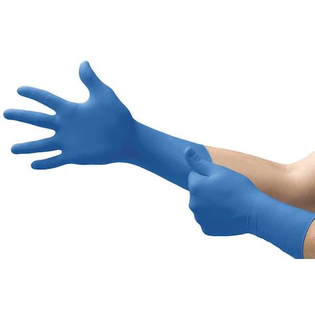 SG-375, Disposable Gloves, 11 mil Palm, Latex, Powder-Free, L (9), 50 PK, Blue