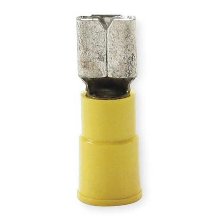 Female Disconnect, Yellow, 12to10AWG, PK50, Insulation: Partial
