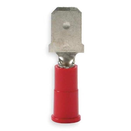 Male Disconnect,Red,22 to 18 AWG,PK100