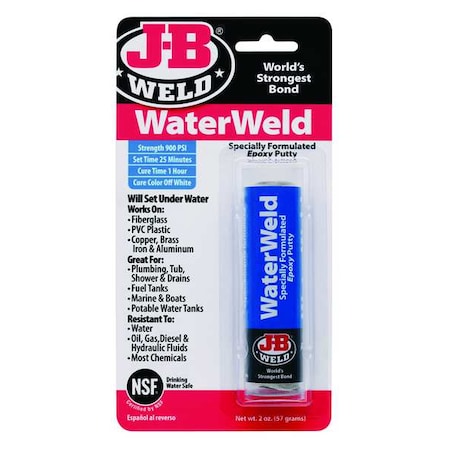 Epoxy Putty, WaterWeld, Marine Repair, 2 ox, Stick, White