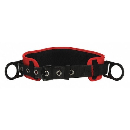 Body Belt, 2 D-Rings, Hips Location, Steel, Includes Padding: Yes ,XL