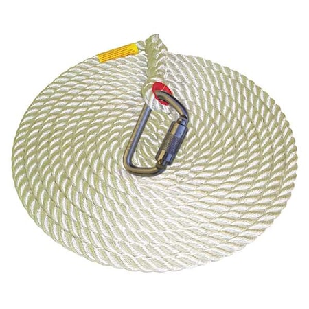 Vertical Lifeline, 50 ft., 310 lb. Weight Capacity