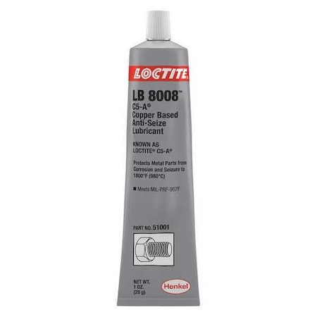 General Purpose Anti-Seize, Copper Base, 1 oz, Tube, LB 8008, C5-A