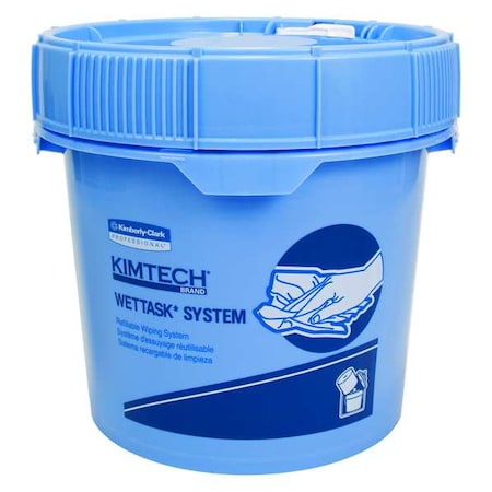 WypAll WetTask Customizable Wet Wiping System Bucket (09361), Blue, Large 3.5 Gal (2 Buckets/Case)