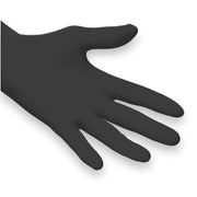 Microflex Onyx Nitrile Exam Gloves, Textured Fingertips, 3.5 mil, Powder-Free, 2XL, Black, PK100
