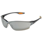 Oxulux, Safety Glasses, Anti-Scratch, Gray Mirror Lens, Gray Frame, Frameless