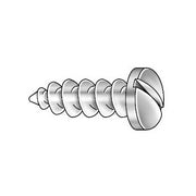 Sheet Metal Screw, #10 x 1-1/4 in, Zinc Plated Steel Pan Head Slotted Drive, 100 PK