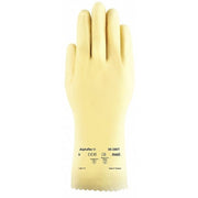 AlphaTec Chemical Resistant Gloves, Natural Rubber Latex, Neoprene, 12 in L, 13 mil, Beige, 10