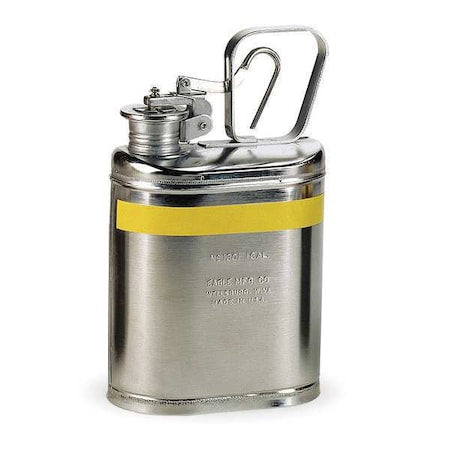 Type 1 Safety Can, Stainless Steel, 1 gal, For Use With Flammables, 1.625 in Mouth Opening, Silver