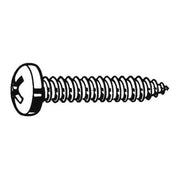 Sheet Metal Screw, #12 x 1-1/2 in, Zinc Plated Steel Pan Head Phillips Drive, 100 PK