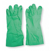 Chemical Resistant Gloves, Nitrile, 13 in L, 11 mil, Green, 8, 1 PR