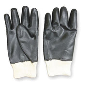Condor Chemical Resistant Gloves, Cotton Jersey, 10.25 in L, Black, M, 1 PR