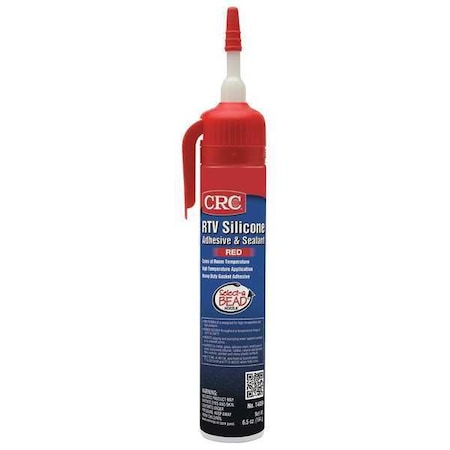High Temp., Low Odor Gasket Sealant, 6.5 oz, Red, Temp Range -80 to 500 Degrees F