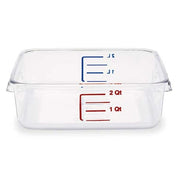 Square Storage Container,2 qt,Clear