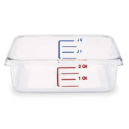 Square Storage Container,2 qt,Clear