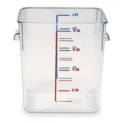 Square Storage Container,8 qt,Clear