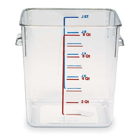 Square Storage Container,8 qt,Clear