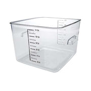Square Storage Container,12 qt,Clear