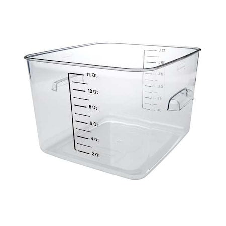 Square Storage Container,12 qt,Clear