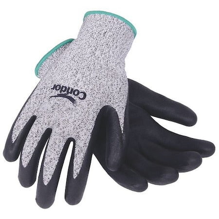 Cut Resistant Coated Gloves, Cut Level 2 ,Dipped ,Nitrile ,Foam ,L 1 PR