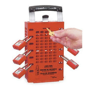 Group Lockout Box,14 Locks Max,Red