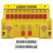 10-Lock Aluminum Padlock Station