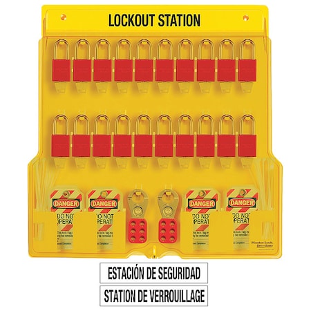 Lockout Station,Filled,20 Padlocks