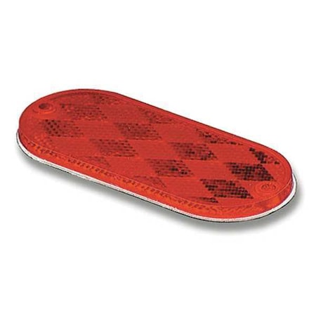 Acrylic Reflector,Oval,Red