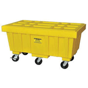 110 Gallon Sump Capacity, Spill Kit Box with Lid, No Drain, Yellow - 1624K