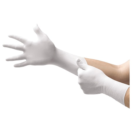 Sterile Cleanroom Gloves, 5 ISO Class, Polyisoprene, 11 1/2 in L, 8.6 mil, White, 2XS, 200 PK