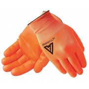 H-Vis Coated Gloves, Nitrile, Smooth, Palm, 4 Abrasion Level, Orange, L (10) 1 PR